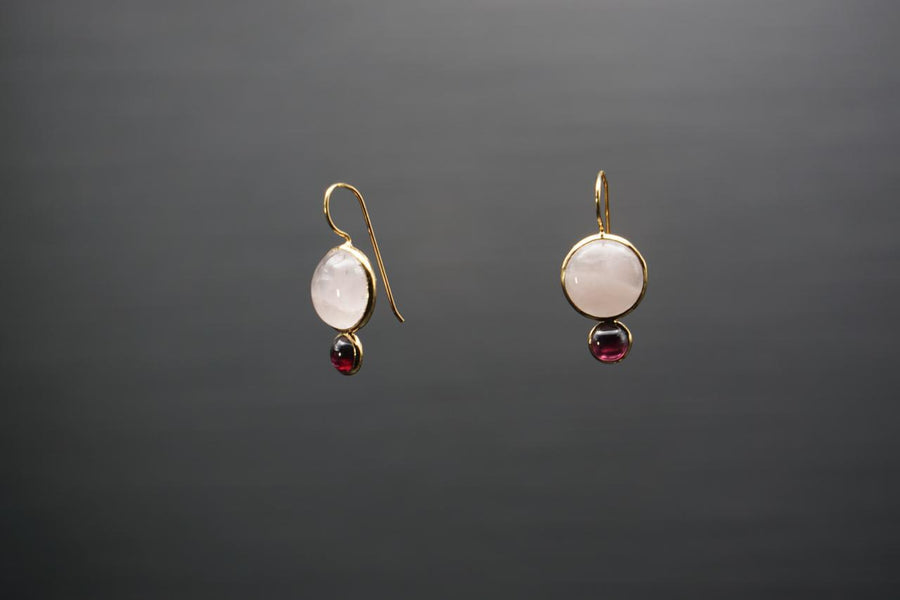 Pendientes Geométricos Rosa